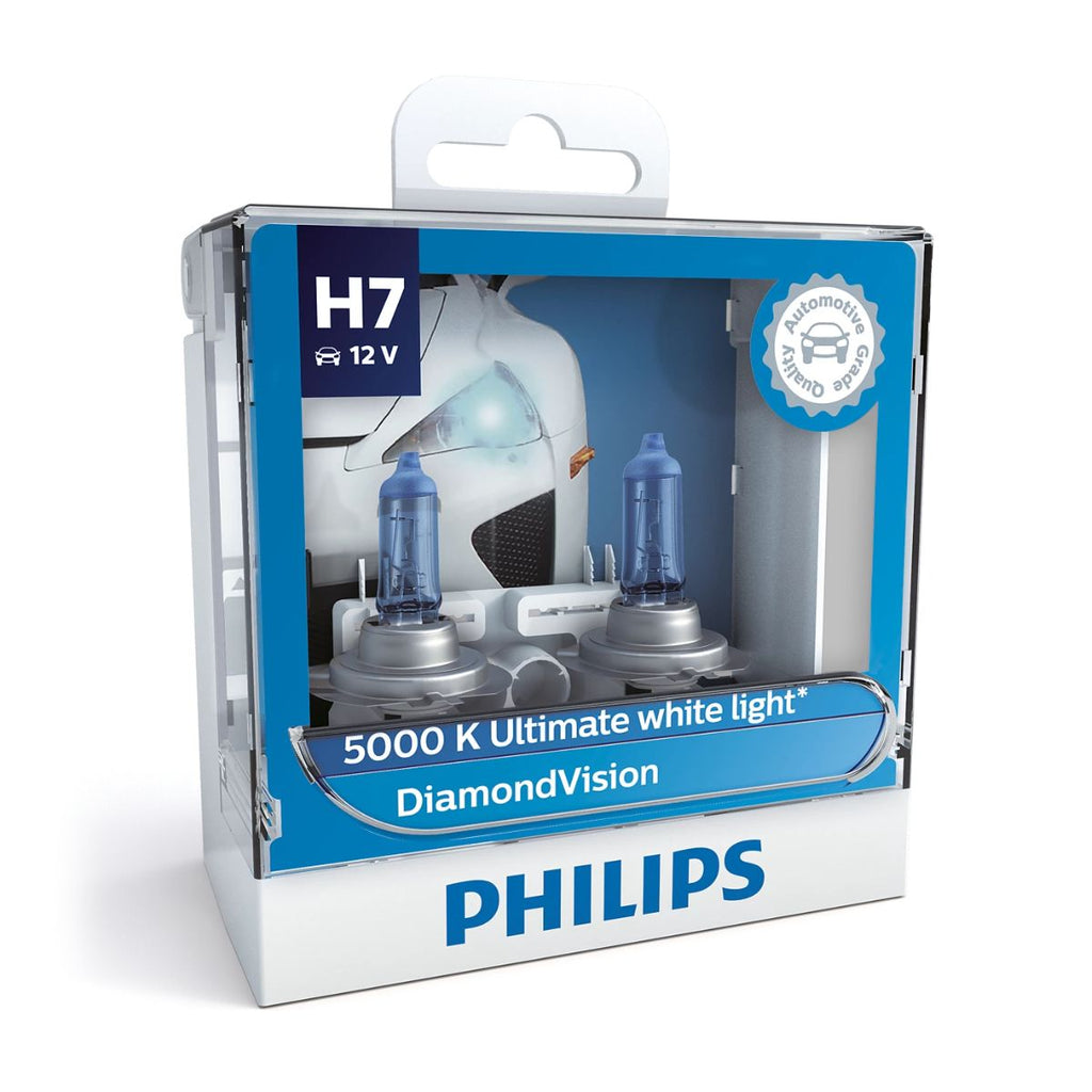 Philips DiamondVision H7 鹵素頭燈燈膽 5000K (一對)【DiamondVision】