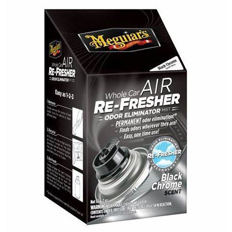 MEGUIARS Whole Car Air Re-Fresher Odor Eliminator - Black Chrome Scent｜黑鉻香味 空氣清新噴霧