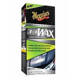 MEGUIARS 3-in-1 Wax – Multiple Steps, One Easy to Use Wax｜三合一多功能車蠟(乳)