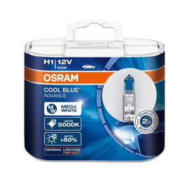 OSRAM Cool Blue Advance H1 鹵素大燈燈膽 5000K (一對)【Cool Blue Advance】