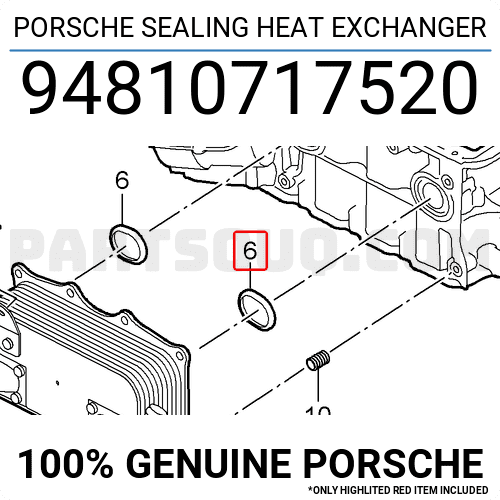Porsche Engine Oil Cooler Gasket - Elring 482.260
