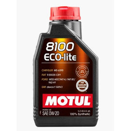 MOTUL 8100 ECO-LITE｜全合成汽車發動機潤滑油汽機油【0W-20】