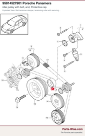 Porsche Drive Belt Idler Pulley - Aftermarket 95814527901