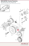 Porsche Drive Belt Idler Pulley - Aftermarket 95814527901