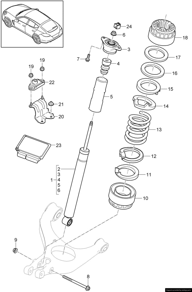 Porsche Shock Absorber - Bilstein B4 Touring 24-217958