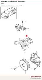 Porsche Engine Coolant Flange Gasket - Elring 475.080