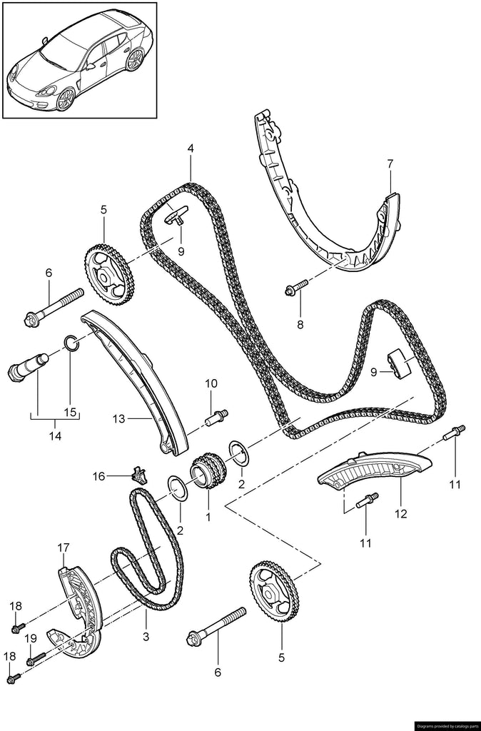 Porsche Engine Timing Chain Kit - IWIS 90001147