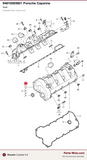 Porsche Engine Valve Cover Gasket Kit - Reinz 711192200KT
