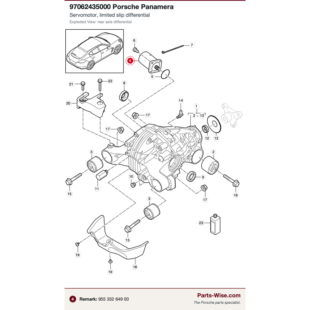 Porsche Differential Lock Actuator Kit - Genuine Porsche 97062435000KT