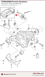 Porsche Differential Lock Actuator Kit - Genuine Porsche 97062435000KT