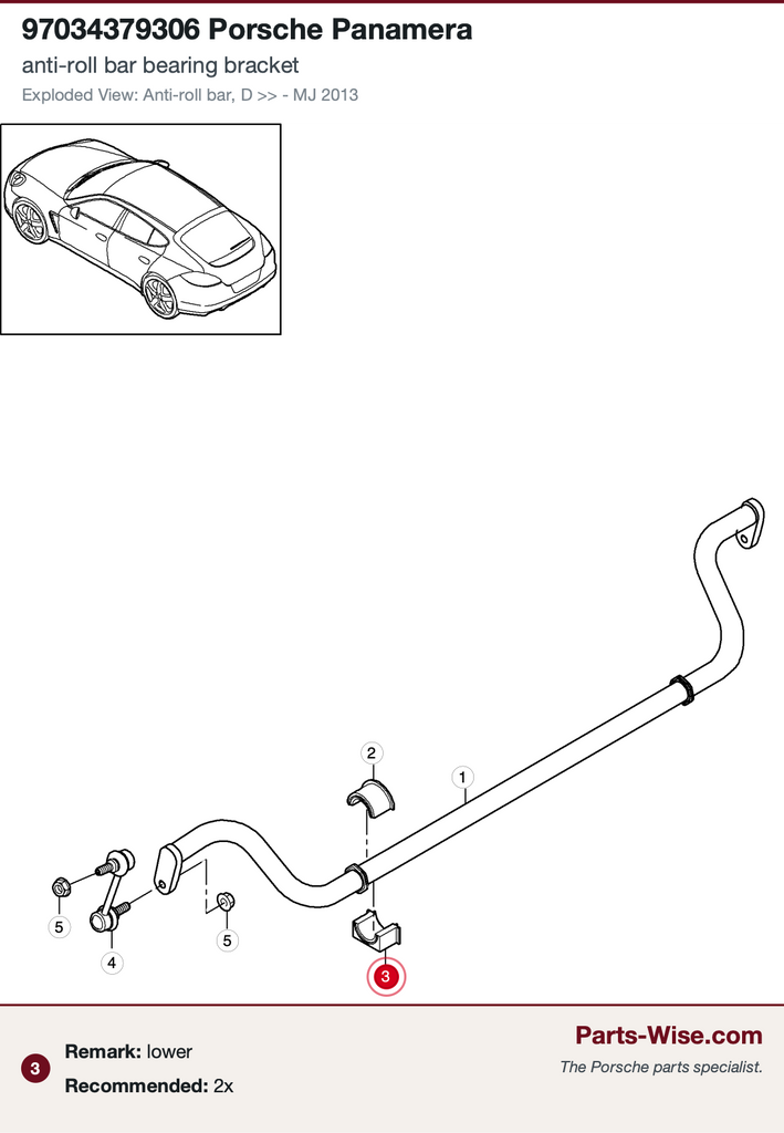 Porsche Stabilizer Bar Bushing - OE Supplier 906268