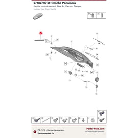 Porsche Liftgate Lift Support - Stabilus 998838