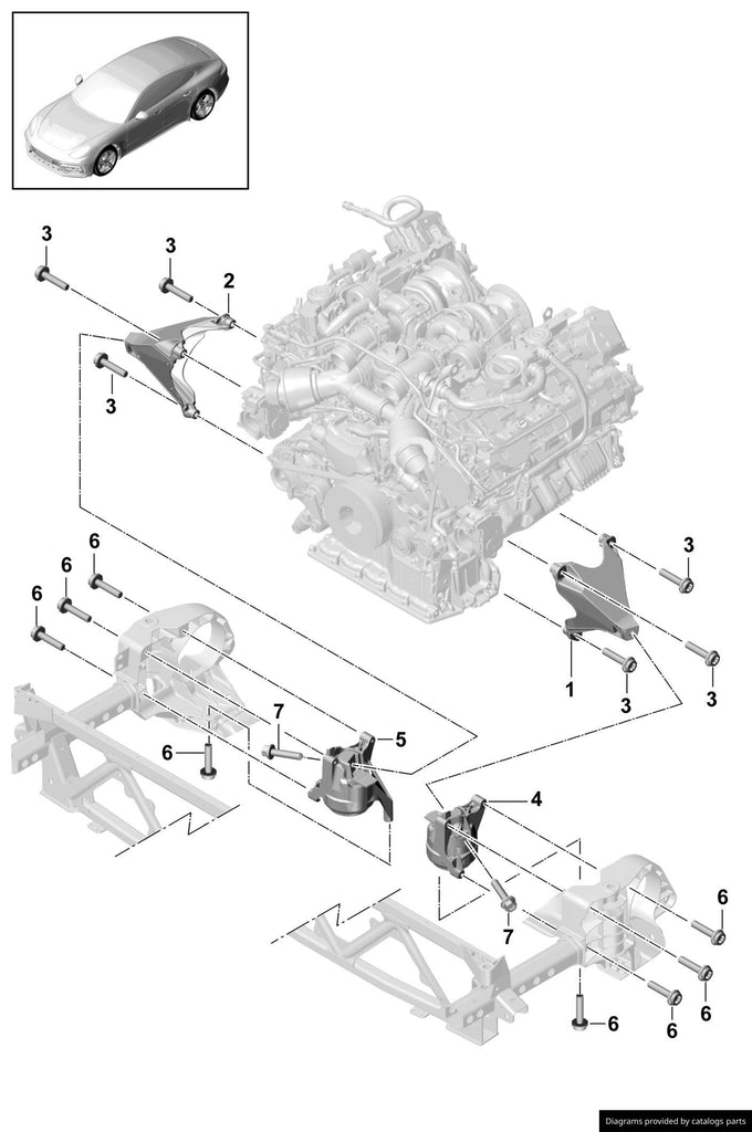 Porsche Engine Mount - VNE 4009608