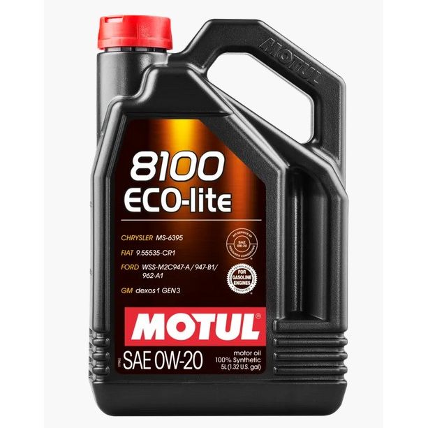 MOTUL 8100 ECO-LITE｜全合成汽車發動機潤滑油汽機油【0W-20】