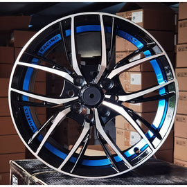 全新款 運動款 黑色車面+藍色透明漆 車鈴 - 一套4件